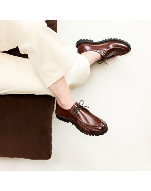 Derbies en cuir Gaby marron
