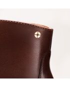 Braune Ava-Lederstiefel - Absatz: 7 cm