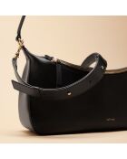 Axelle schwarze Lederhandtasche - 346 x 180 x 120 mm