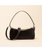 Axelle schwarze Lederhandtasche - 346 x 180 x 120 mm