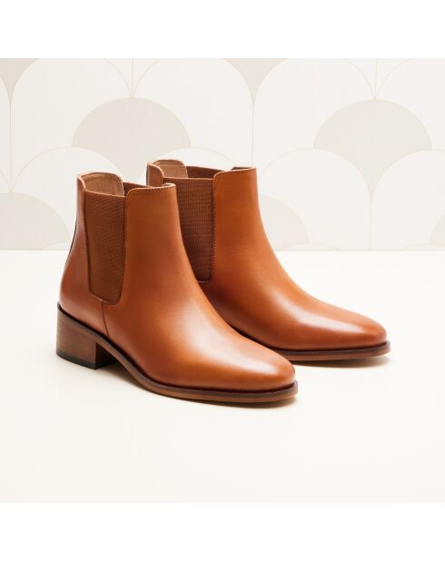 Chelsea en cuir Chloé camel