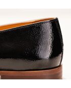 Mocassins en cuir verni Camélia noirs
