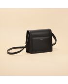 Anita zwarte leren schoudertas - 200 x 162 x 55 mm