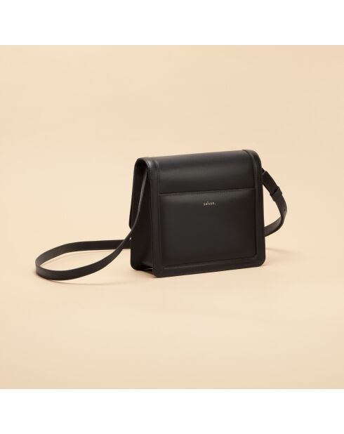 Anita zwarte leren schoudertas - 200 x 162 x 55 mm