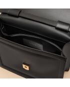 Anita zwarte leren schoudertas - 200 x 162 x 55 mm