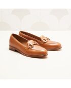 Mokassins aus Leder mit Kamelblütenmotiv