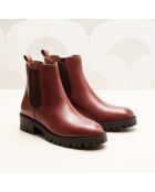 Chelsea en cuir Maia marron