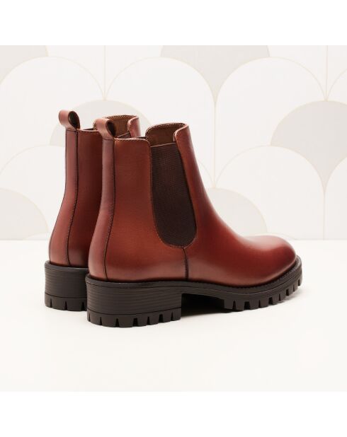 Chelsea en cuir Maia marron