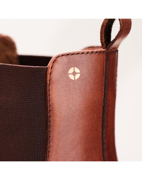 Chelsea en cuir Maia marron