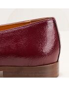 Burgunderrote Mokassins Camélia aus Lackleder