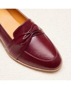Burgunderrote Mokassins Camélia aus Lackleder