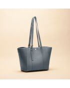 Sac cabas Magda en cuir neptune - 28,5x27x13 cm