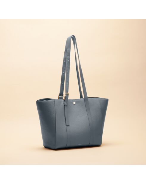 Sac cabas Magda en cuir neptune - 28,5x27x13 cm