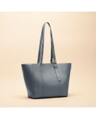 Sac cabas Magda en cuir neptune - 28,5x27x13 cm