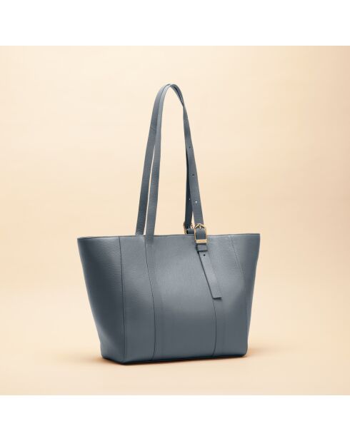 Sac cabas Magda en cuir neptune - 28,5x27x13 cm