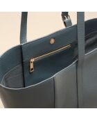 Sac cabas Magda en cuir neptune - 28,5x27x13 cm