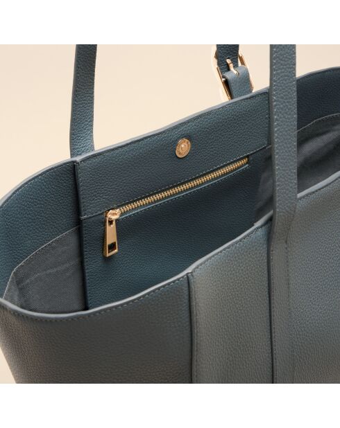 Sac cabas Magda en cuir neptune - 28,5x27x13 cm