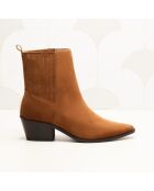 Botas Lucile de gamuza camel