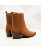 Botas Lucile de gamuza camel