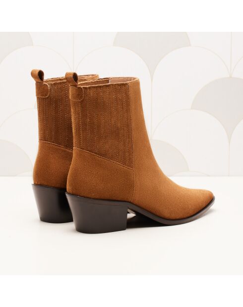 Botas Lucile de gamuza camel