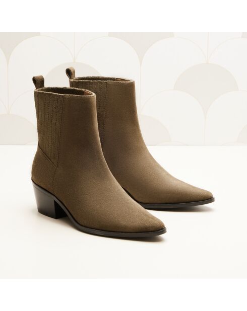 Lucile kaki suède laarzen