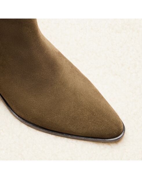 Lucile kaki suède laarzen