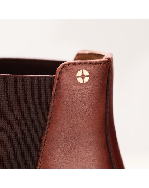 Chelsea en cuir Chloé marron