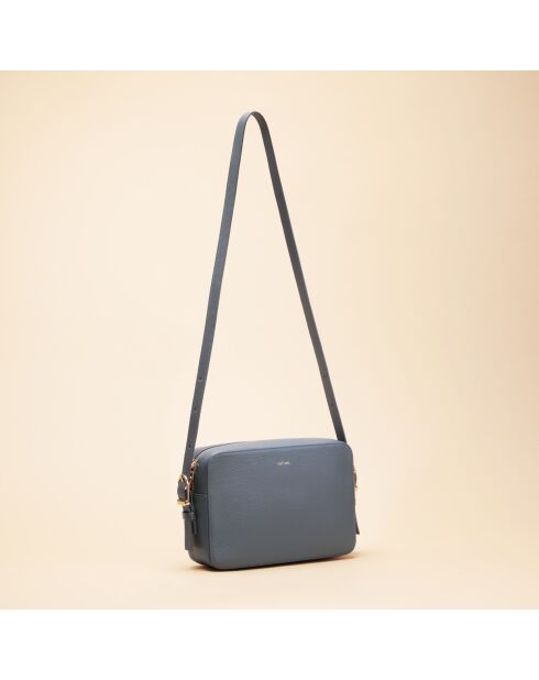 Bandolera de piel Agathe neptune - 236 x 161 x 55 mm