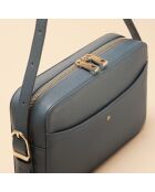 Bandolera de piel Agathe neptune - 236 x 161 x 55 mm