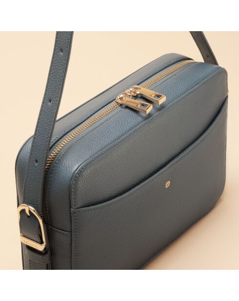 Bandolera de piel Agathe neptune - 236 x 161 x 55 mm