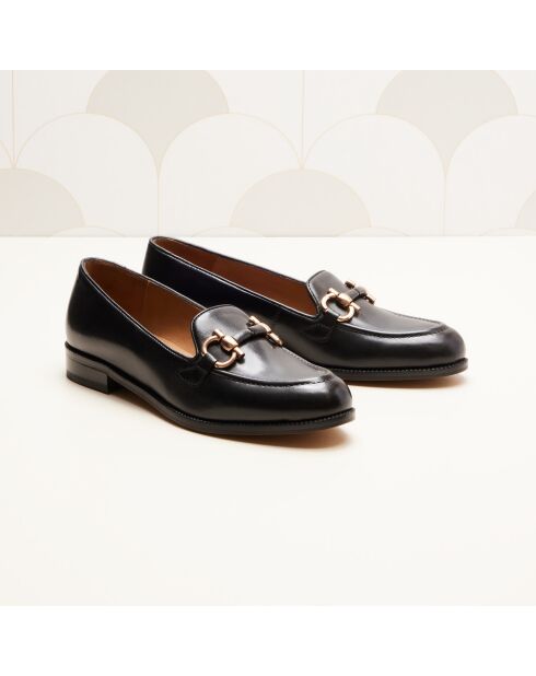 Mocassini neri Fleur in pelle