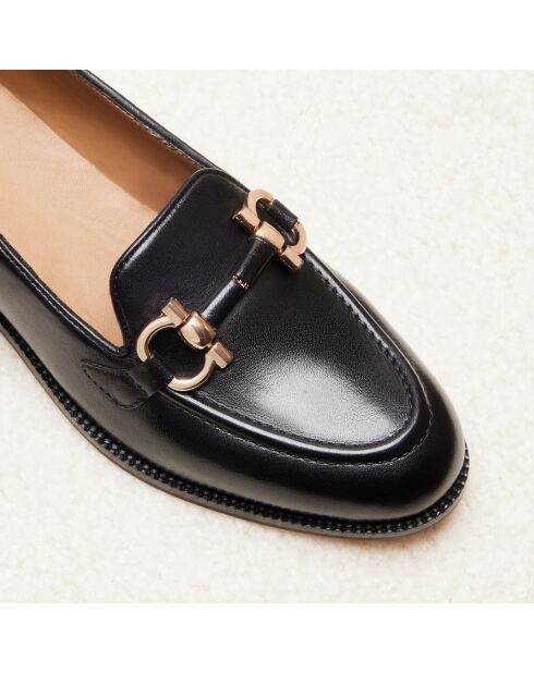 Mocassini neri Fleur in pelle