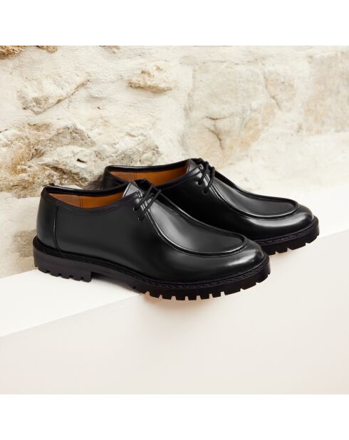 Derbies en cuir Gaby noirs