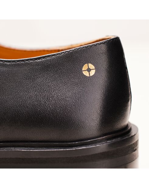 Derbies en cuir Laure noirs