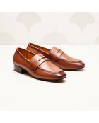 Mocasines Elise de piel camel
