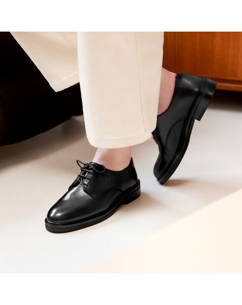 Derbies en cuir Laure noirs