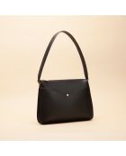 Maud zwarte leren schoudertas - 340 x 236 x 76 mm