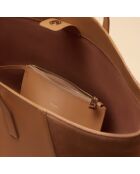 Hazelnut Lison leren draagtas - 310 x 295 x 150 mm