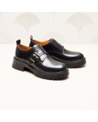 Derbies à boucle en cuir Izia noires