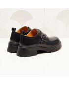 Derbies à boucle en cuir Izia noires