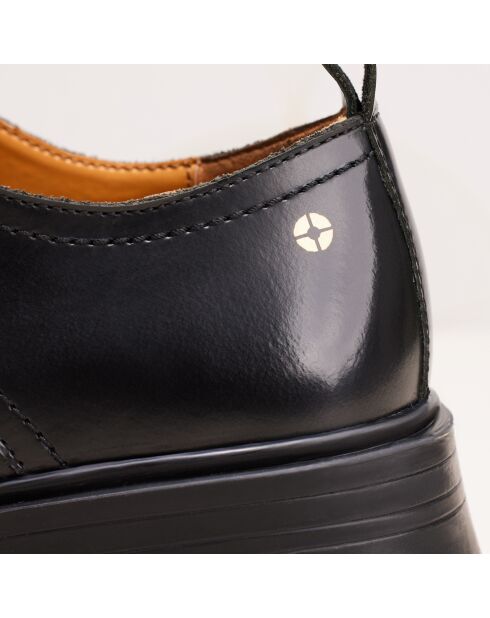 Derbies à boucle en cuir Izia noires