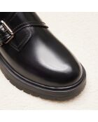 Derbies à boucle en cuir Izia noires