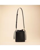 Gwen Beuteltasche aus schwarzem Leder - 210 x 204 x 97 mm