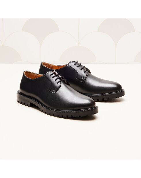 Derbies en cuir Rita noirs