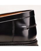 Fiona zwarte leren instappers