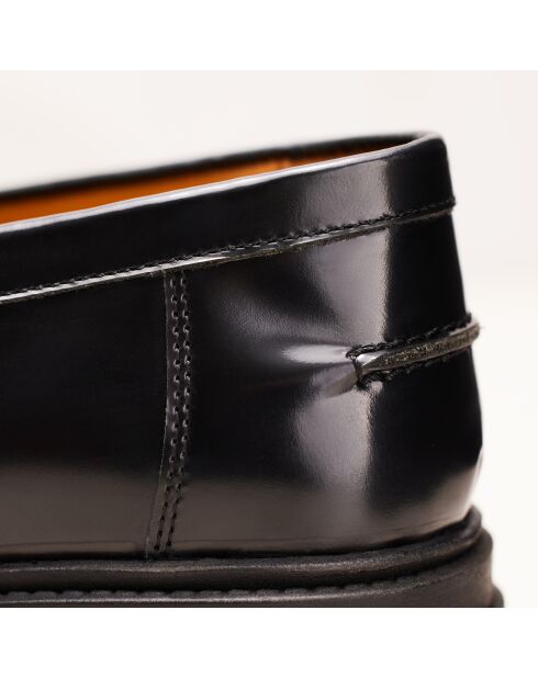 Fiona zwarte leren instappers