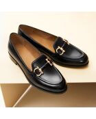 Mocassini neri Fleur in pelle