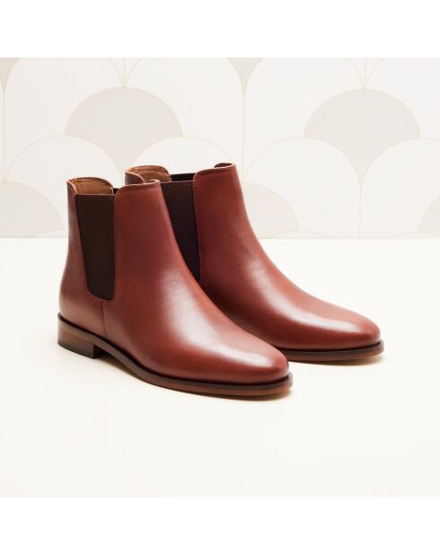 Chelsea en cuir Zoé marron
