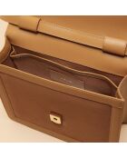 Anita schoudertas van hazelnootleer - 200 x 162 x 55 mm