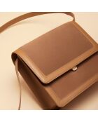 Anita schoudertas van hazelnootleer - 200 x 162 x 55 mm